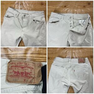 Levi’s 501 Original Fit Jeans Men’s W34 L30 Cream Off-White Button Fly